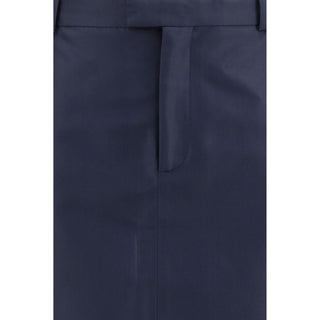 Blue Silk Skirt