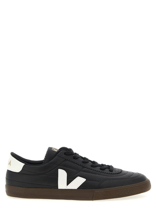 Bicolor Genuine Leather Low Top Sneakers