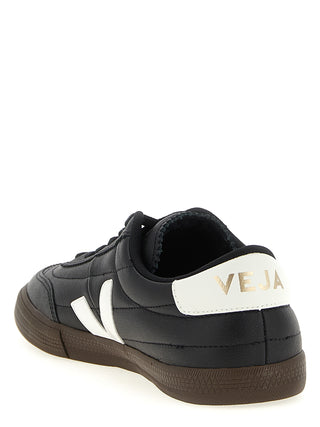 Bicolor Genuine Leather Low Top Sneakers