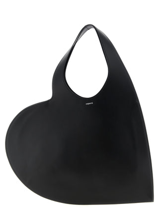 Bolso de hombro negro de cuero de vaca