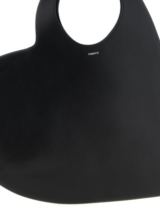 Bolso de hombro negro de cuero de vaca