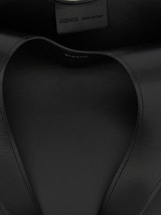 Bolso de hombro negro de cuero de vaca