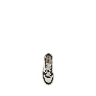 White Calf Leather Bos Taurus Athletic Sneakers