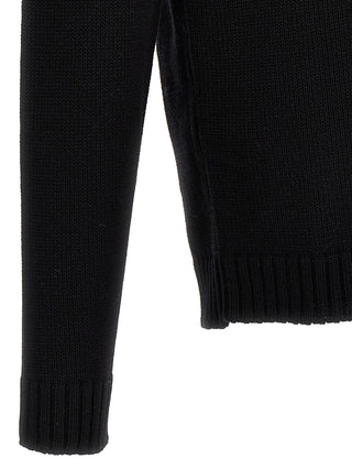 Black Virgin Wool Cardigan