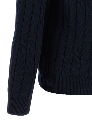 Blue Virgin Wool Polo Shirt