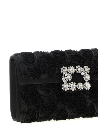 Black Viscose Clutch Bag