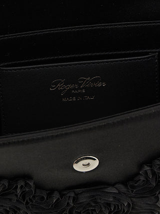 Black Viscose Clutch Bag