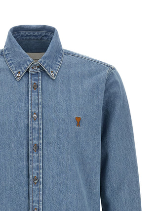 Blusa de algodón azul