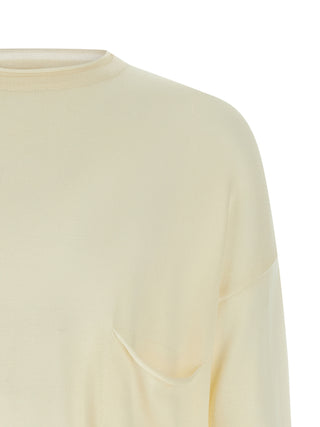 White Virgin Wool Cardigan