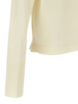 White Virgin Wool Cardigan