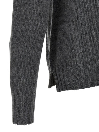 Gray Virgin Wool Cardigan