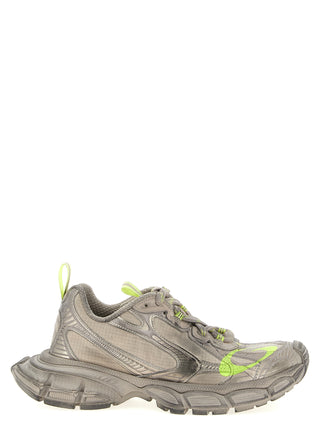 Gray Polyethylene Athletic Sneakers