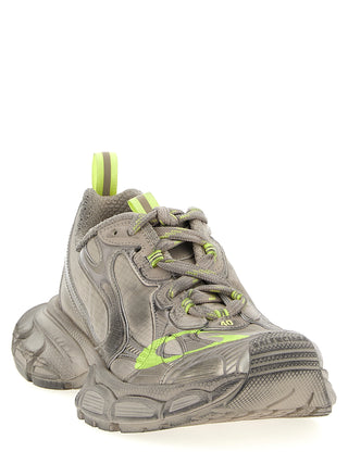 Gray Polyethylene Athletic Sneakers