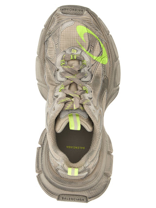 Gray Polyethylene Athletic Sneakers