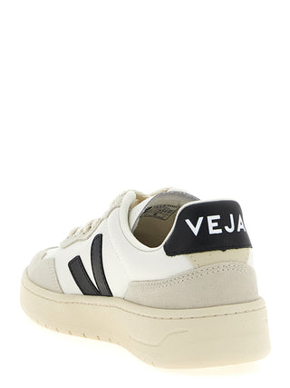 Bicolor Genuine Leather Athletic Sneakers