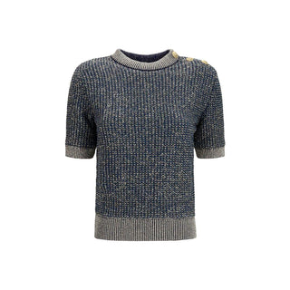 Blue Polyamide Sweater