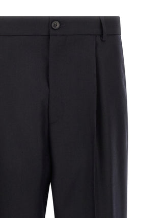 Blue Wool Dress Pants