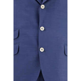 Blue Wool Oves Aries Two-Piece Suit