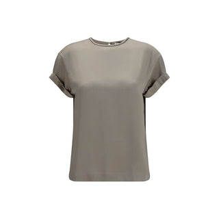 Beige Elastane Blouse