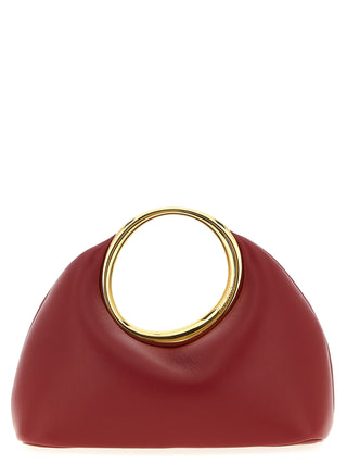 Bolso de mano multicolor de piel de cordero