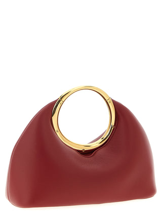 Bolso de mano multicolor de piel de cordero