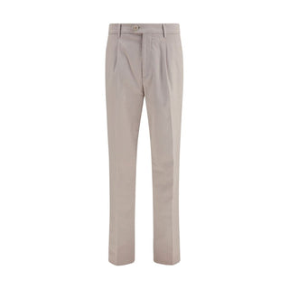 Beige Cotton Chino Pants
