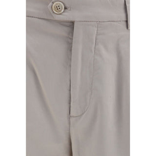 Beige Cotton Chino Pants