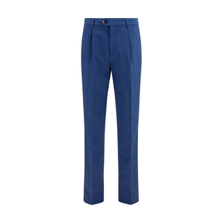 Blue Cotton Chino Pants