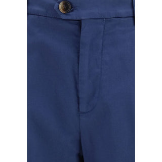 Blue Cotton Chino Pants