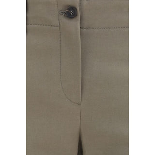 Pantalones acampanados de algodón marrón