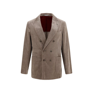 Gray Cotton Full-Length Jacket