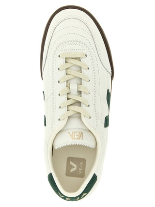 Bicolor Genuine Leather Low Top Sneakers