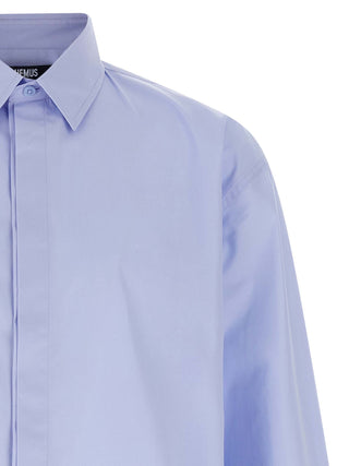 Blusa de algodón azul