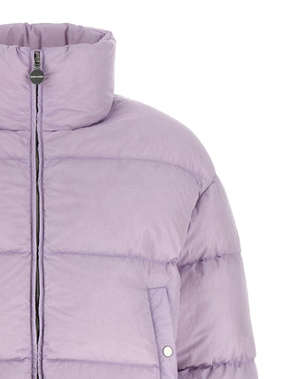 Purple Nylon Full-Length Jacket