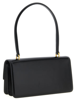 Black Calfskin Shoulder Bag