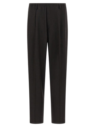Brown Wool Casual Pants