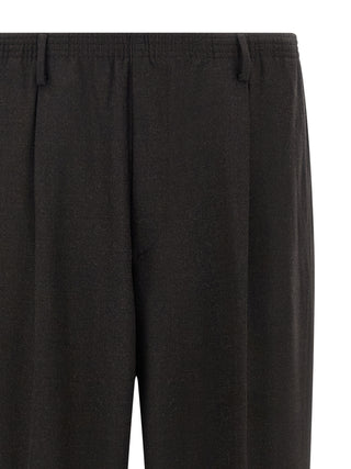 Brown Wool Casual Pants