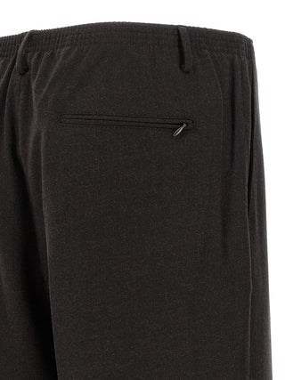 Brown Wool Casual Pants