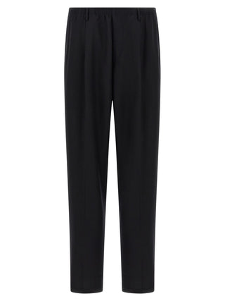Pantalones casuales de lana negra