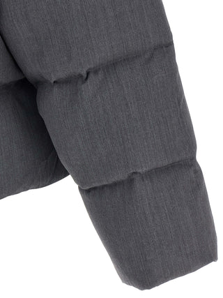 Chaqueta larga de lana gris