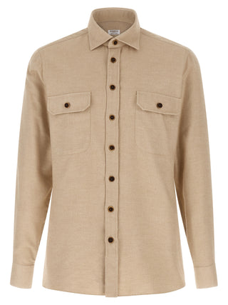 Blusa beige de algodón