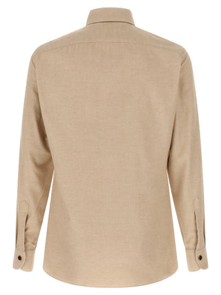 Blusa beige de algodón