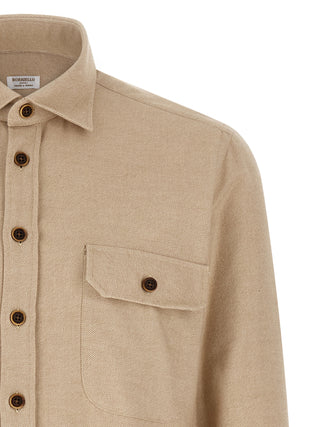 Blusa beige de algodón