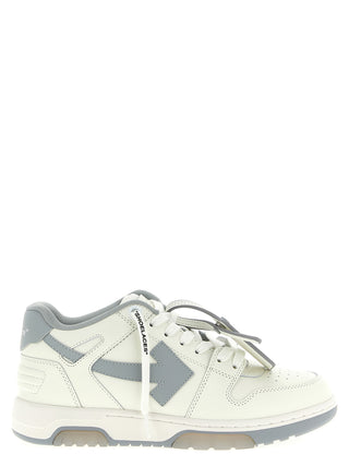 Gray Leather Low Top Sneakers