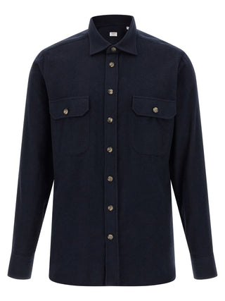 Blusa de algodón azul