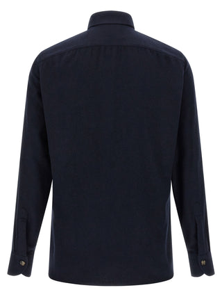 Blusa de algodón azul