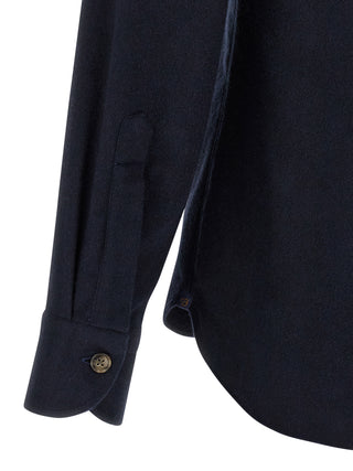 Blusa de algodón azul
