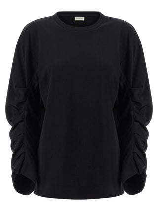 Black Cotton Long Sleeve T-Shirt