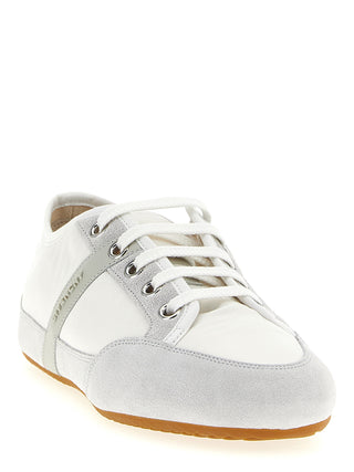 White Polyamide Low Top Sneakers
