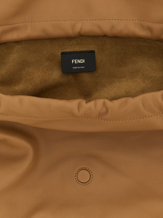 Beige Lamb Leather Shoulder Bag